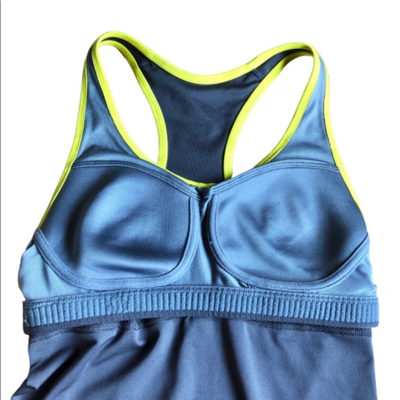 NIKE DRI FIT Racerback Tank Top Small Gray Built In Bra Women’s - Picture 5 of 15